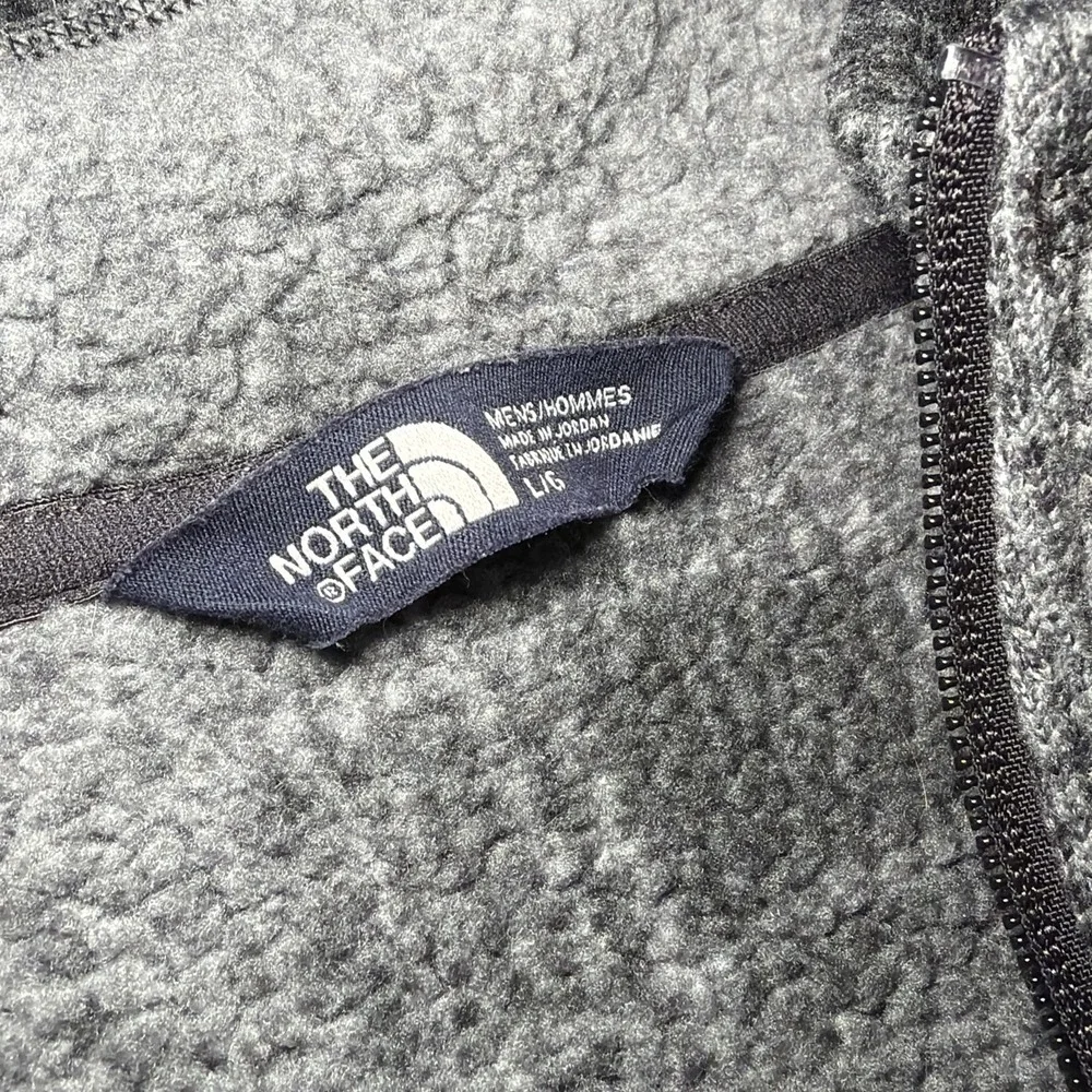 The North Face Jacket Mens Large Gray Plaid 1/4 Zip Gordon Lyons Fleece Pullover